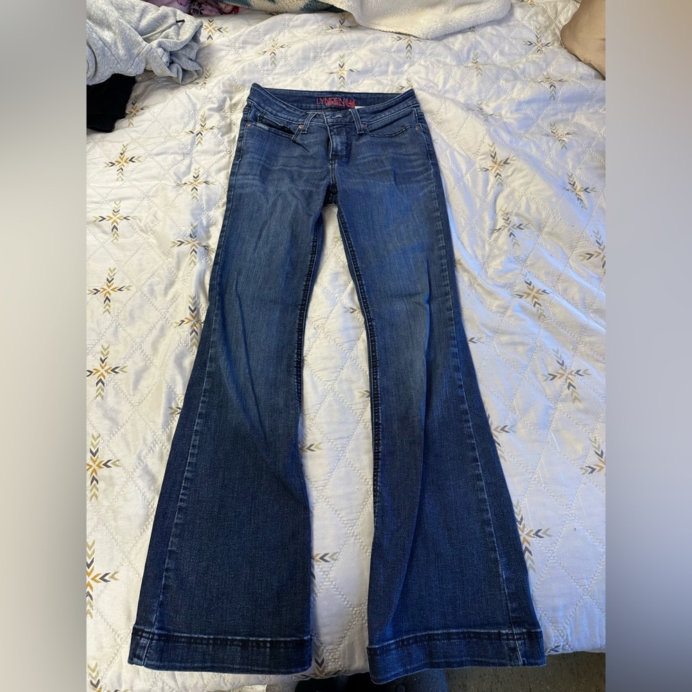 Cinch Blue Flare Wide Leg Jeans